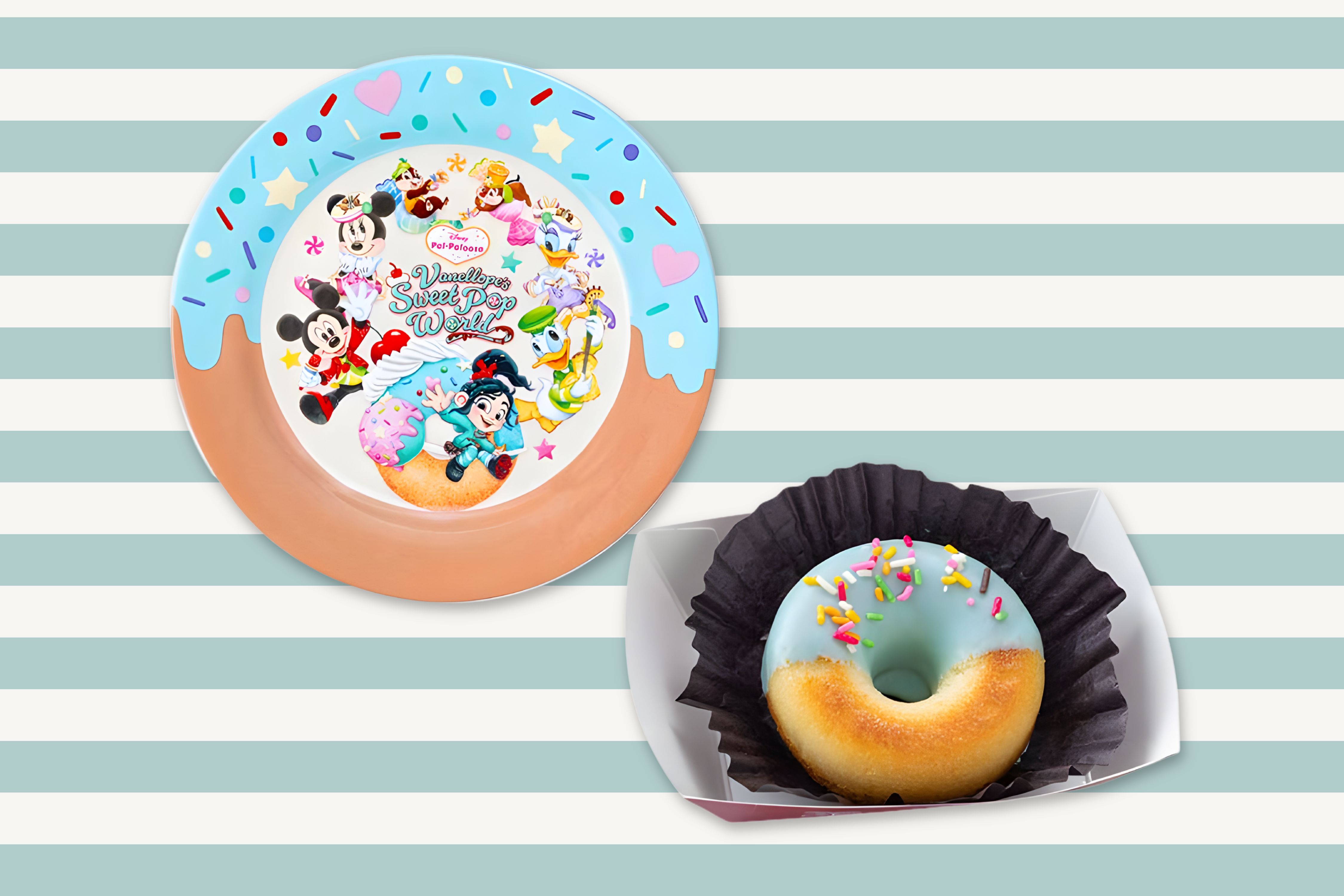 โดนัทพร้อมจานที่ระลึก